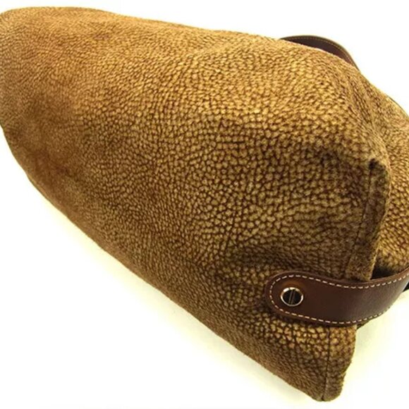 Borbonese Handbag Brown Beige Woman unisex Authentic - Picture 3 of 6